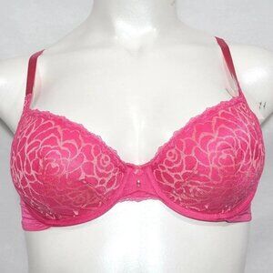 36B Lily Of France Extreme Sensational Cut Sew Bra Pink NWT